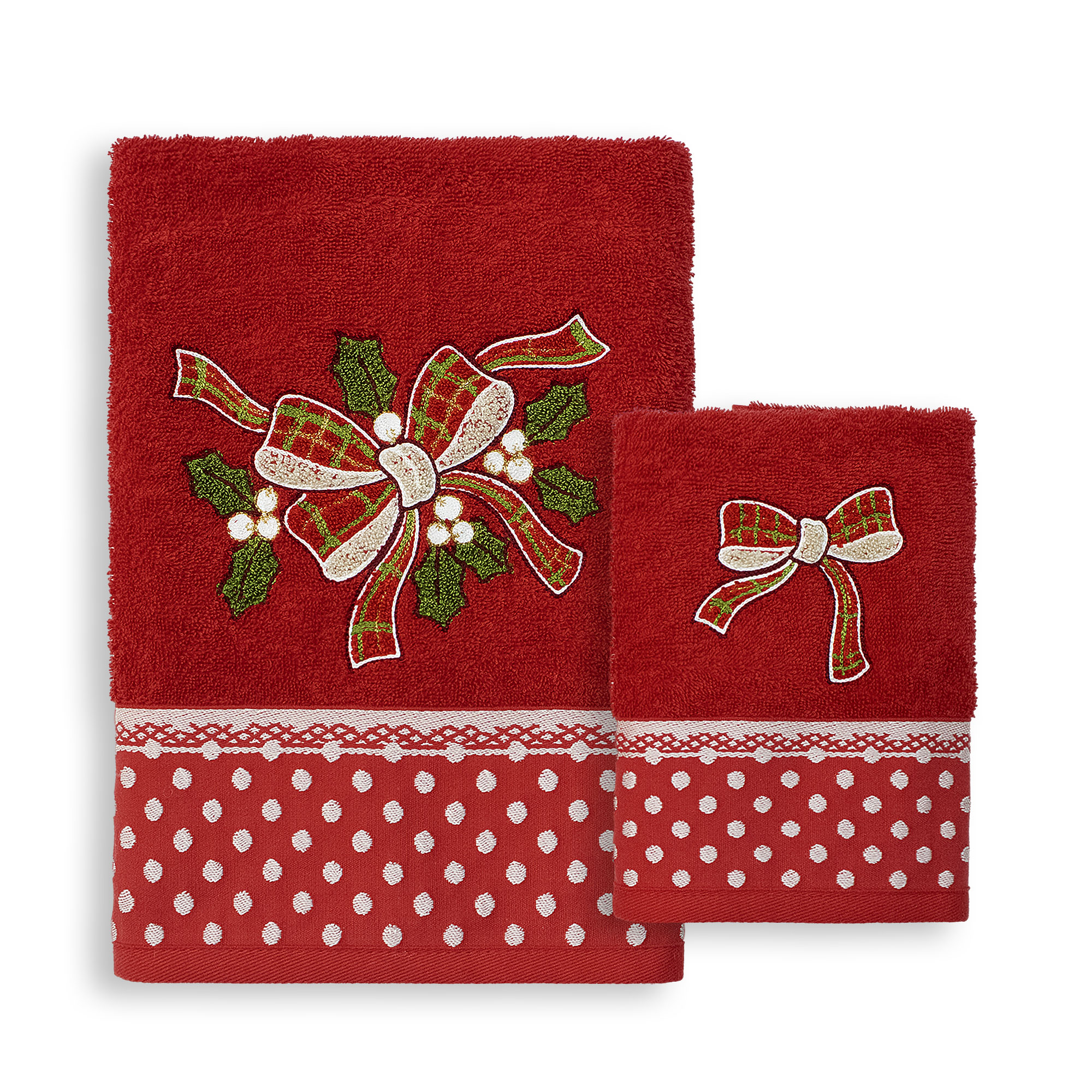 Asciugamani Natalizi Bagno set 1+1 in Spugna di Cotone Decoro Natale 6983 - Foto 51 di 71