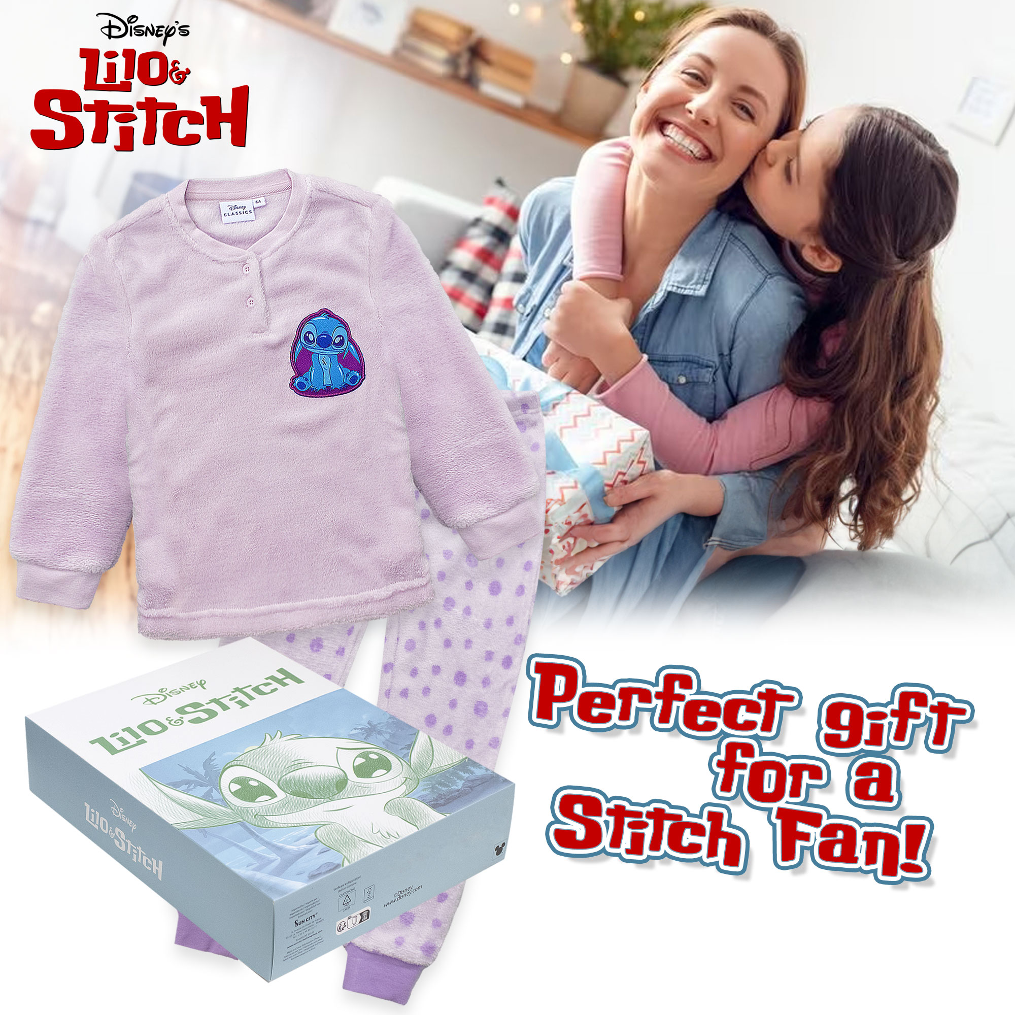 Pigiama Disney Lilo e Stitch in pile invernale per bambina 6988 - Picture 12 of 13