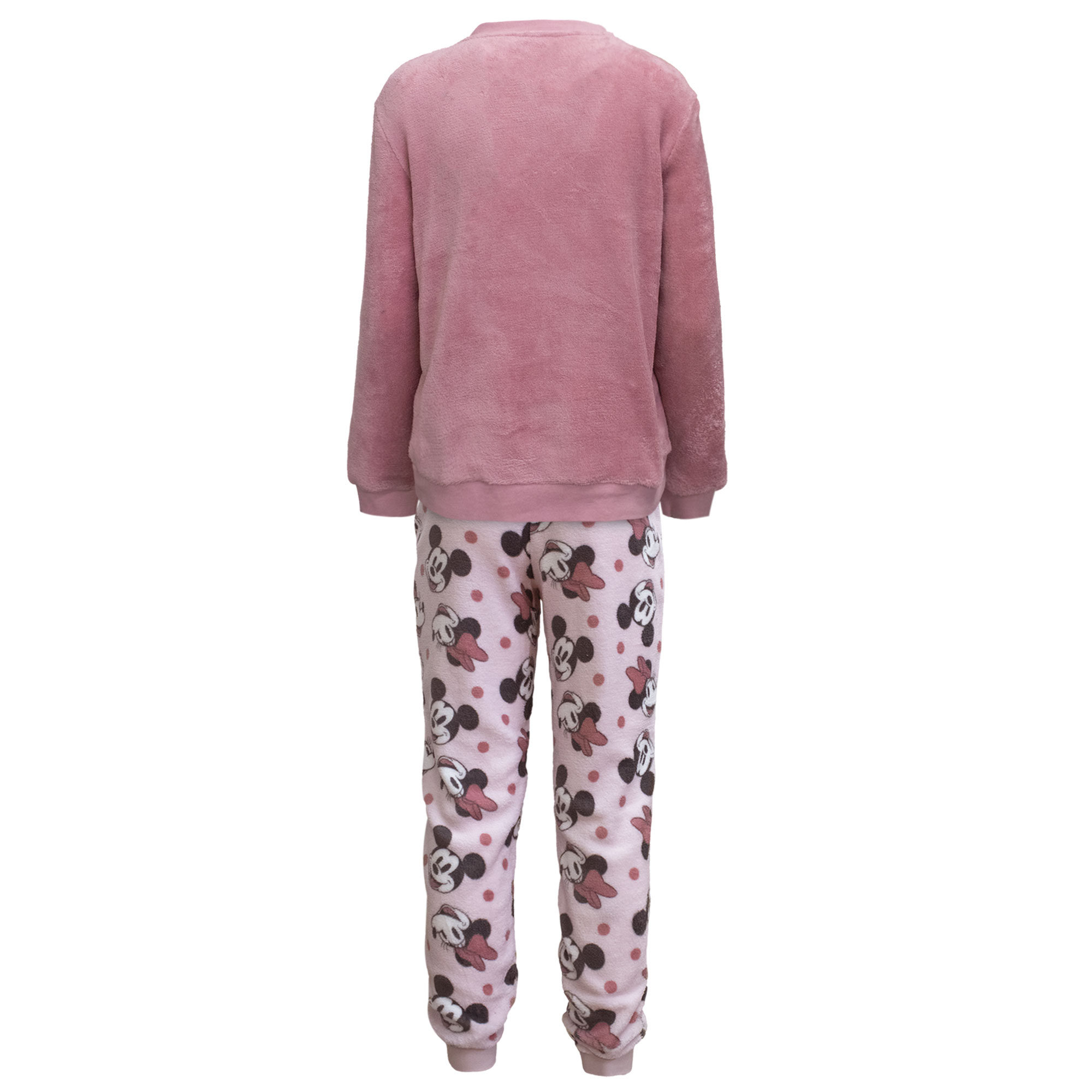 Pigiama Disney Mickey Minnie Mouse donna ragazza lungo invernale in pile 6890 - Picture 3 of 7