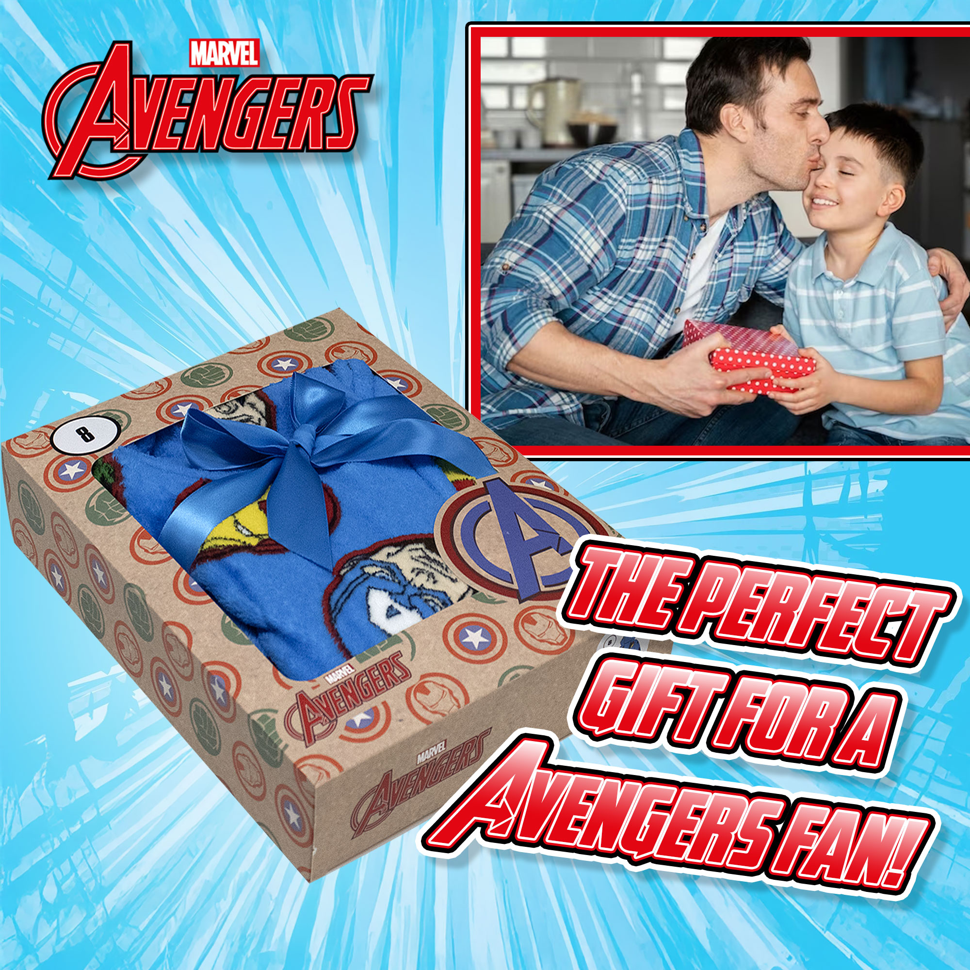 Marvel Avengers Kids Fleece Winter Robe 6993 - Picture 7 of 15