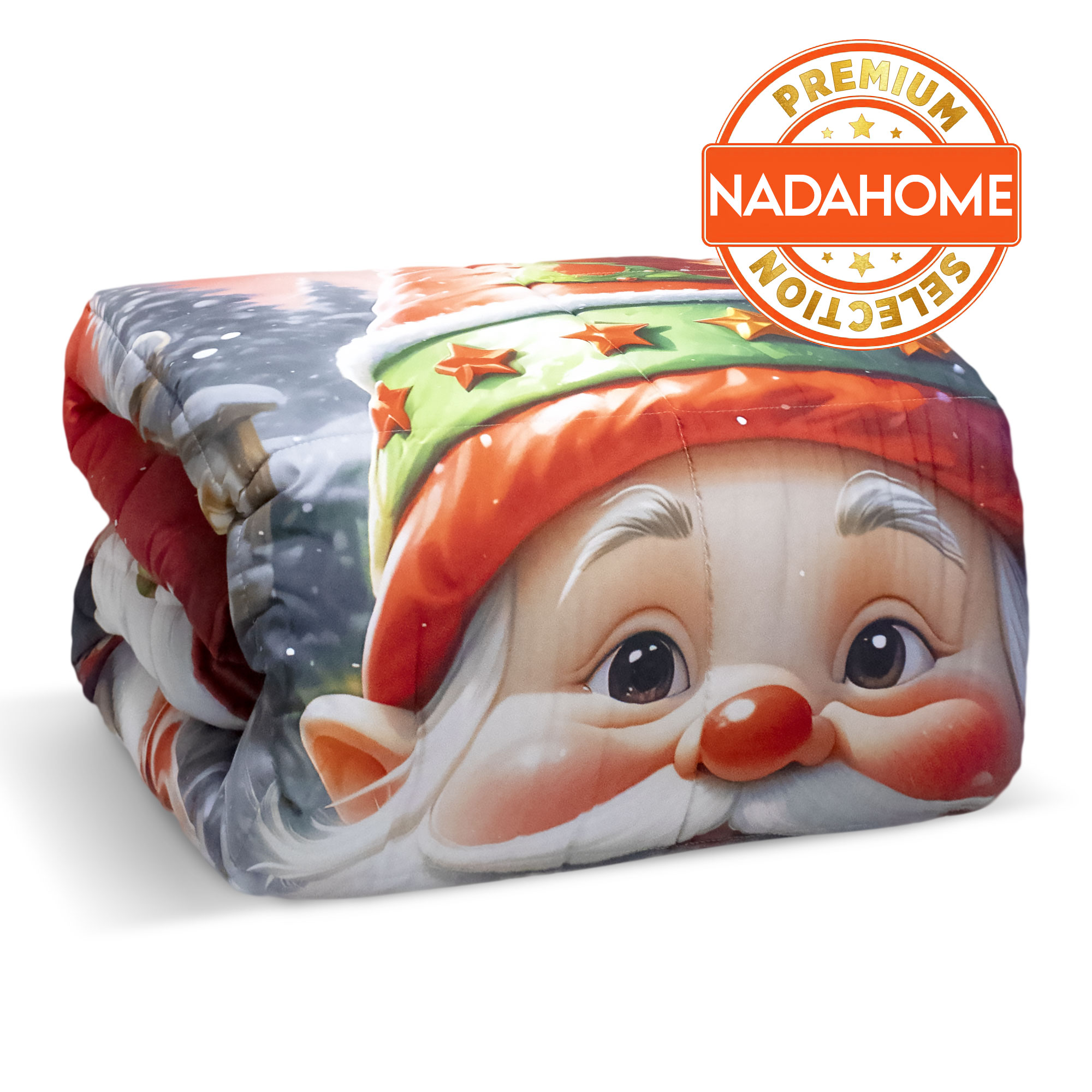 Trapunta natalizia letto matrimoniale stampa digitale piazzata di Natale 7003 - Picture 3 of 17