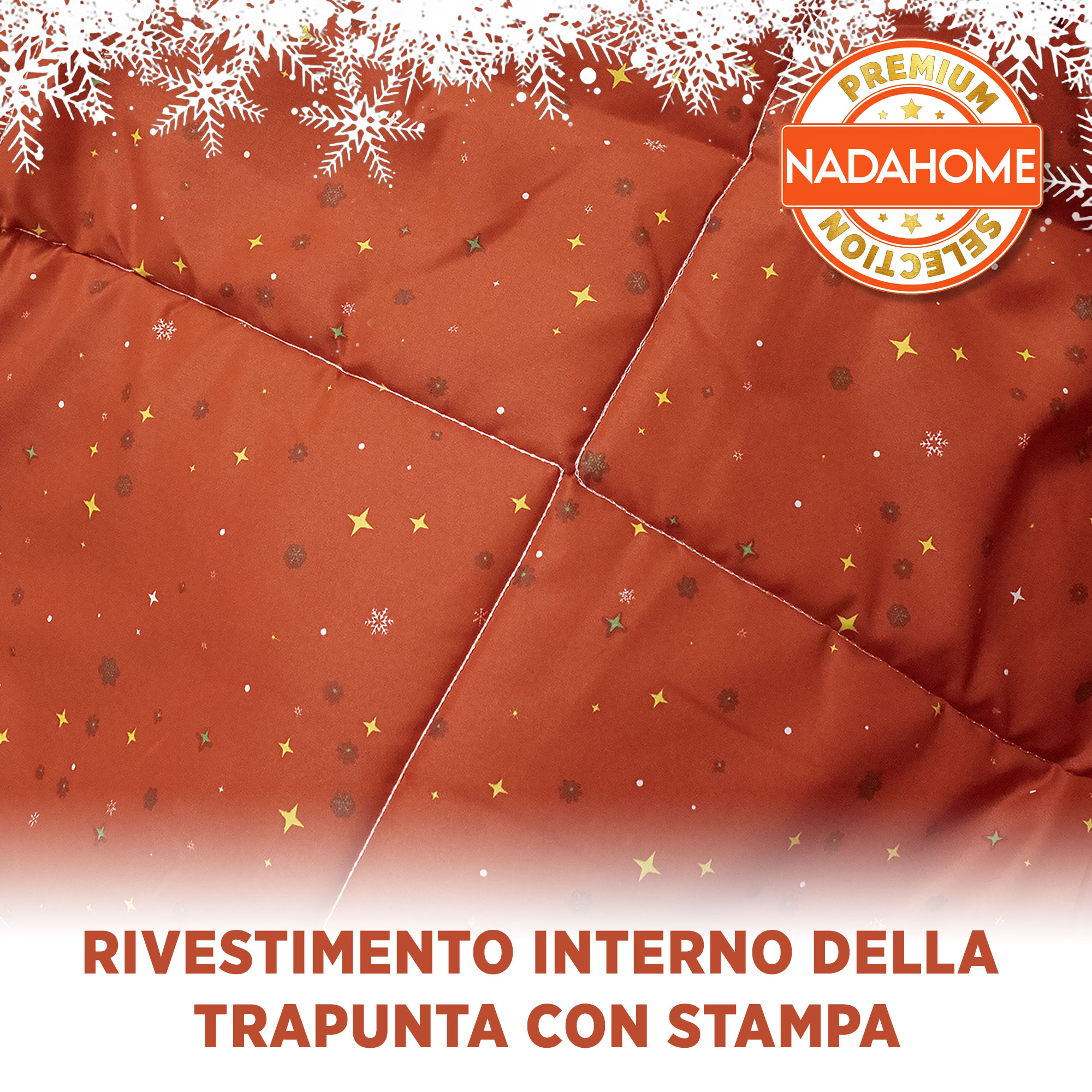 Trapunta natalizia letto matrimoniale stampa digitale piazzata di Natale 7003 - Picture 4 of 17