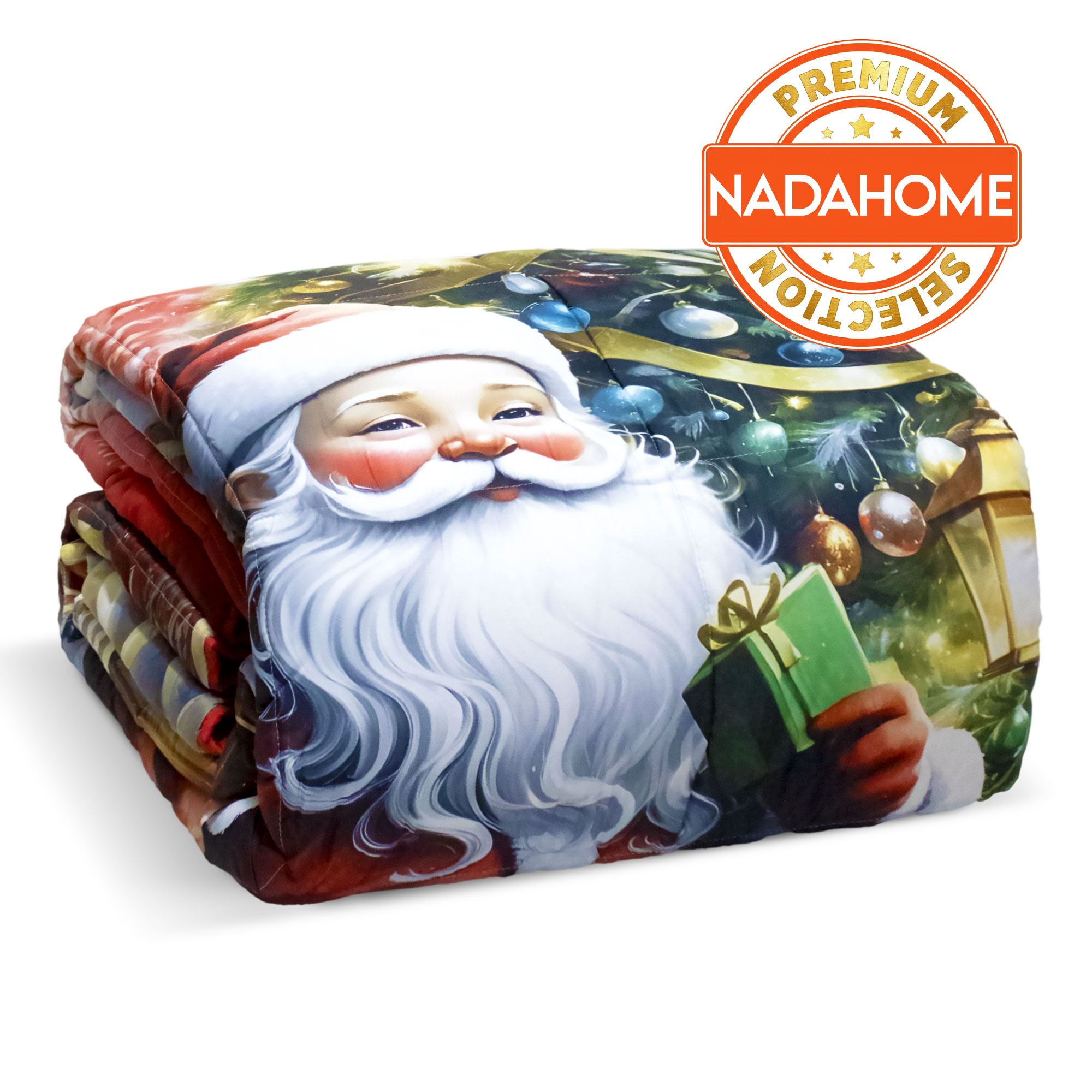 Trapunta natalizia letto matrimoniale stampa digitale piazzata di Natale 7003 - Picture 7 of 17