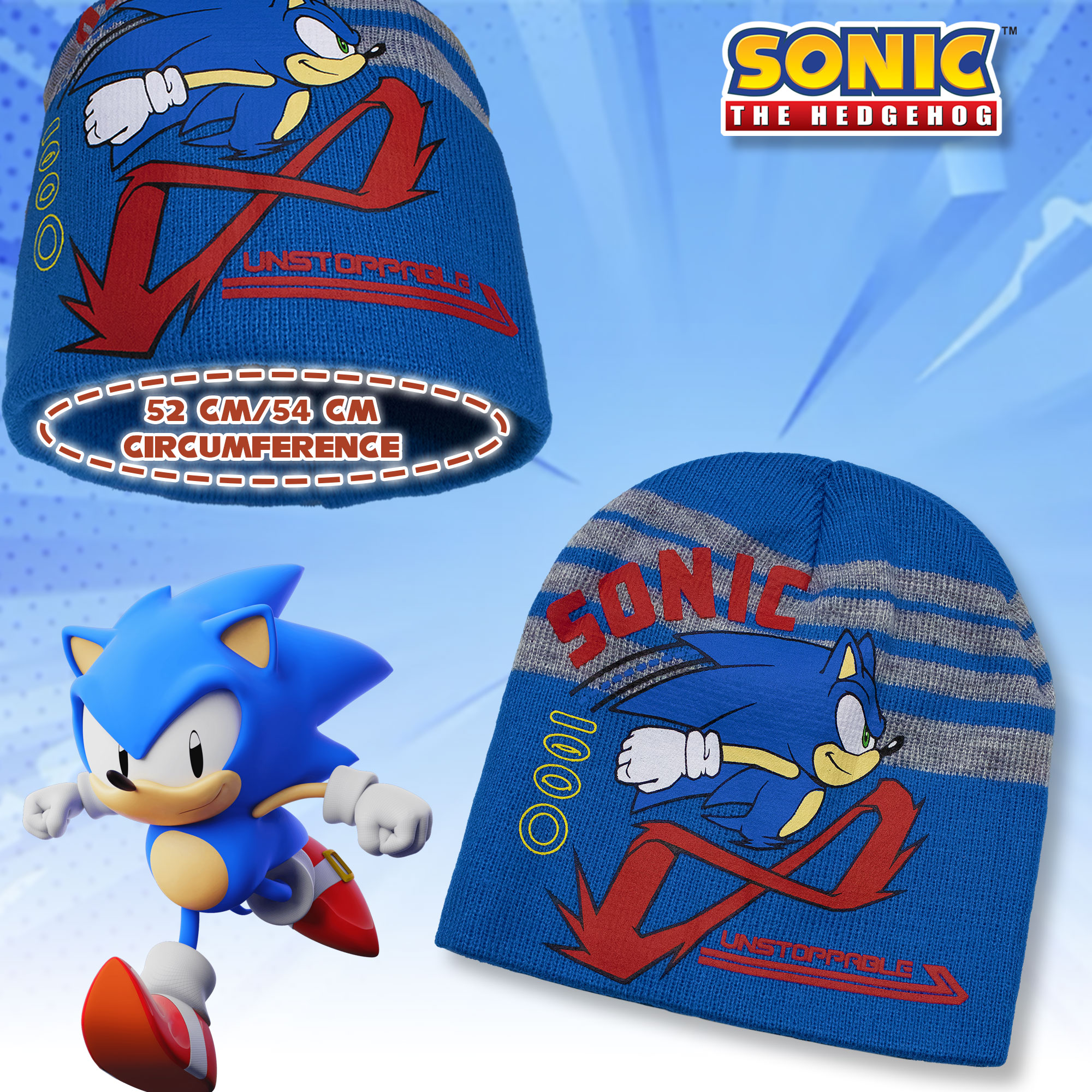 Cappello Sonic The Hedgehog per bambino cappellino invernale Videogame 7009 - Picture 6 of 11