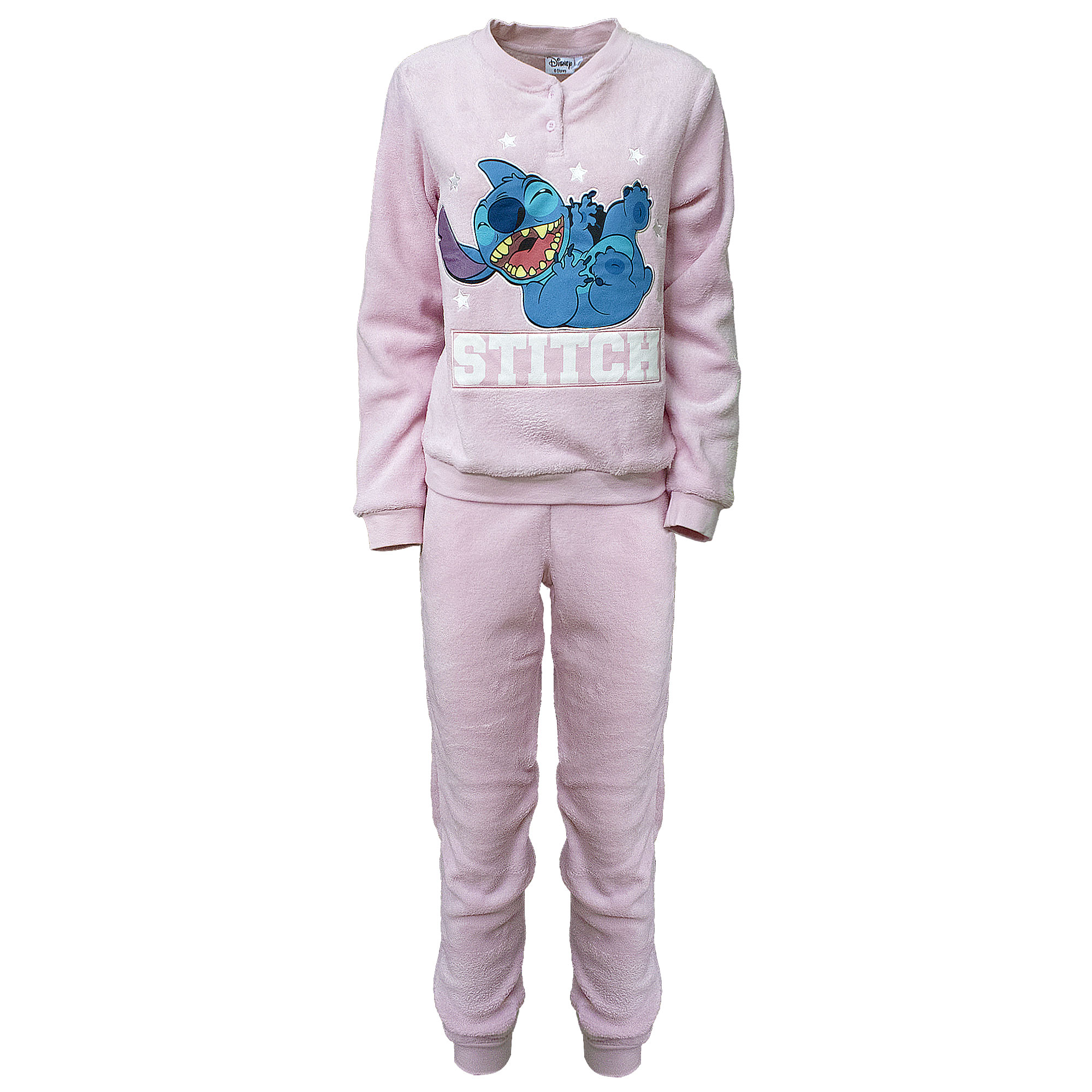 Pigiama Disney Lilo e Stitch donna ragazza lungo invernale in pile 7012 - Picture 8 of 13