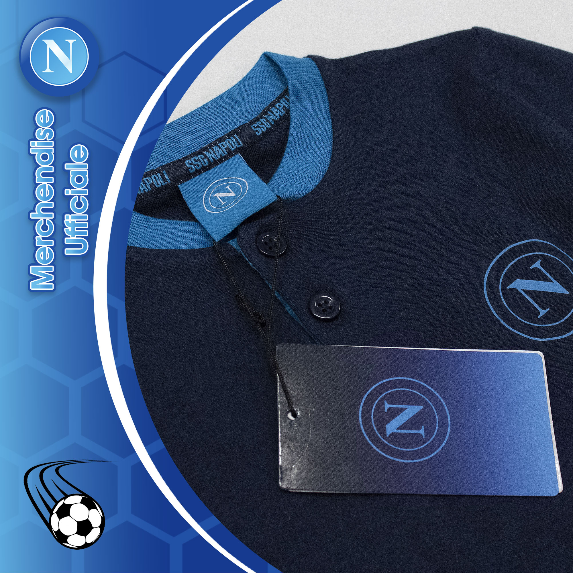 Pigiama SSC Napoli in caldo cotone a maniche lunghe per bambino e adulto 7024 - Picture 13 of 13