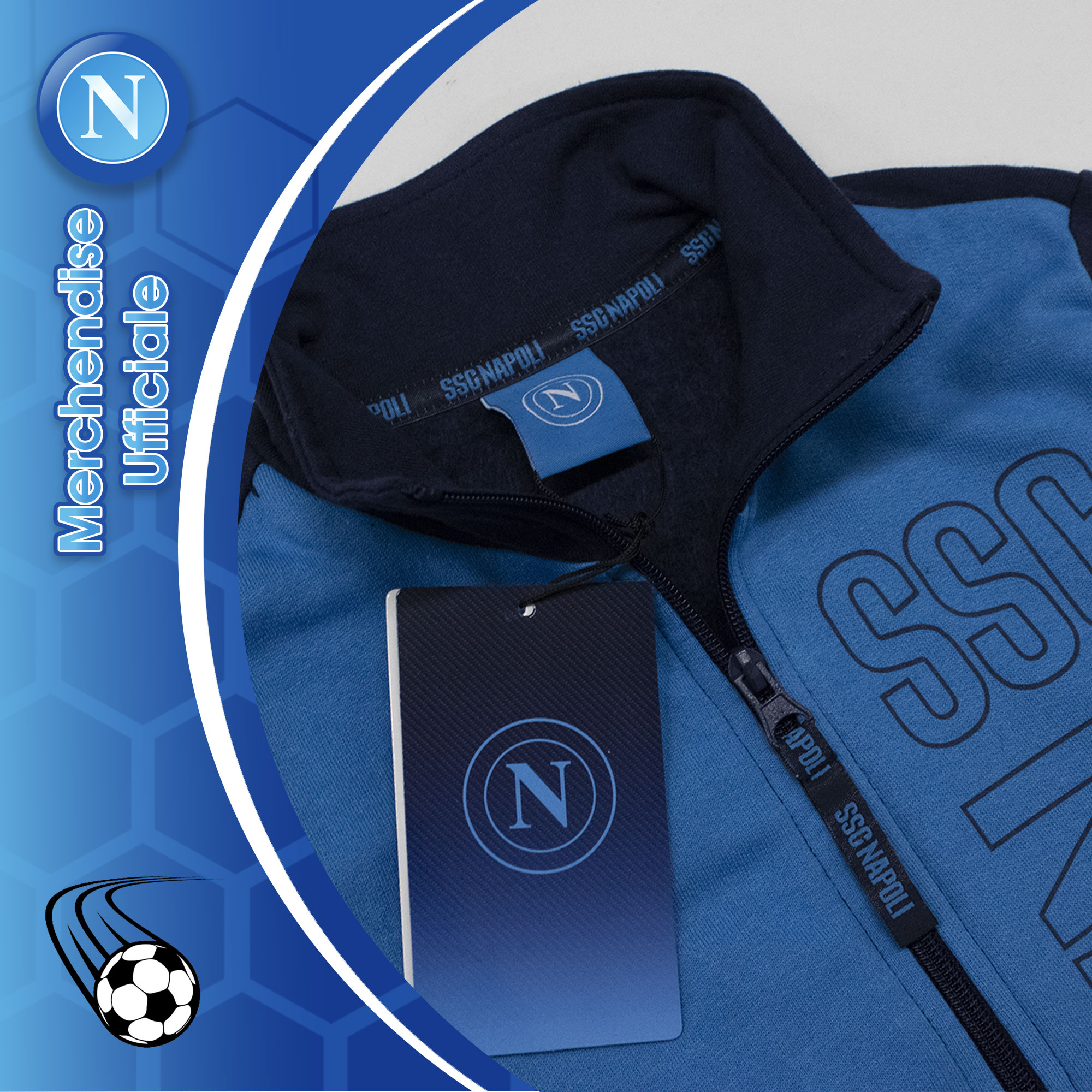 SSC Napoli Warm Cotton Long Sleeve Jumpsuit for Child and Adult 7025 - Picture 7 of 15