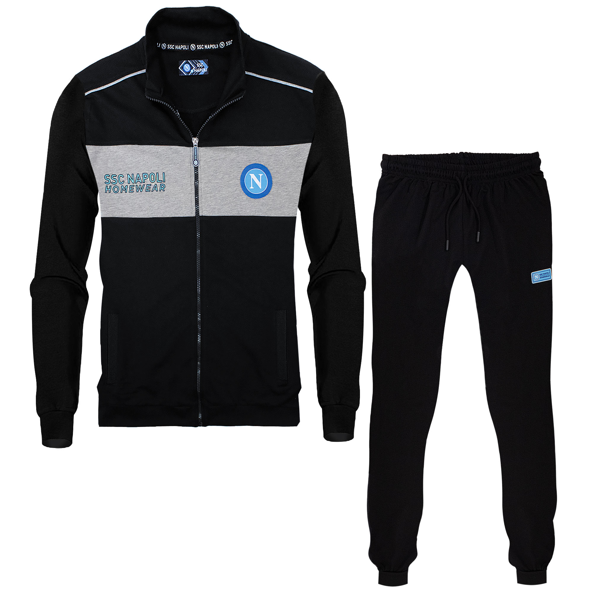 SSC Napoli Adult Long Sleeve Cotton Jumpsuit Mens Zip Sweatshirt 7036 - Picture 8 of 13