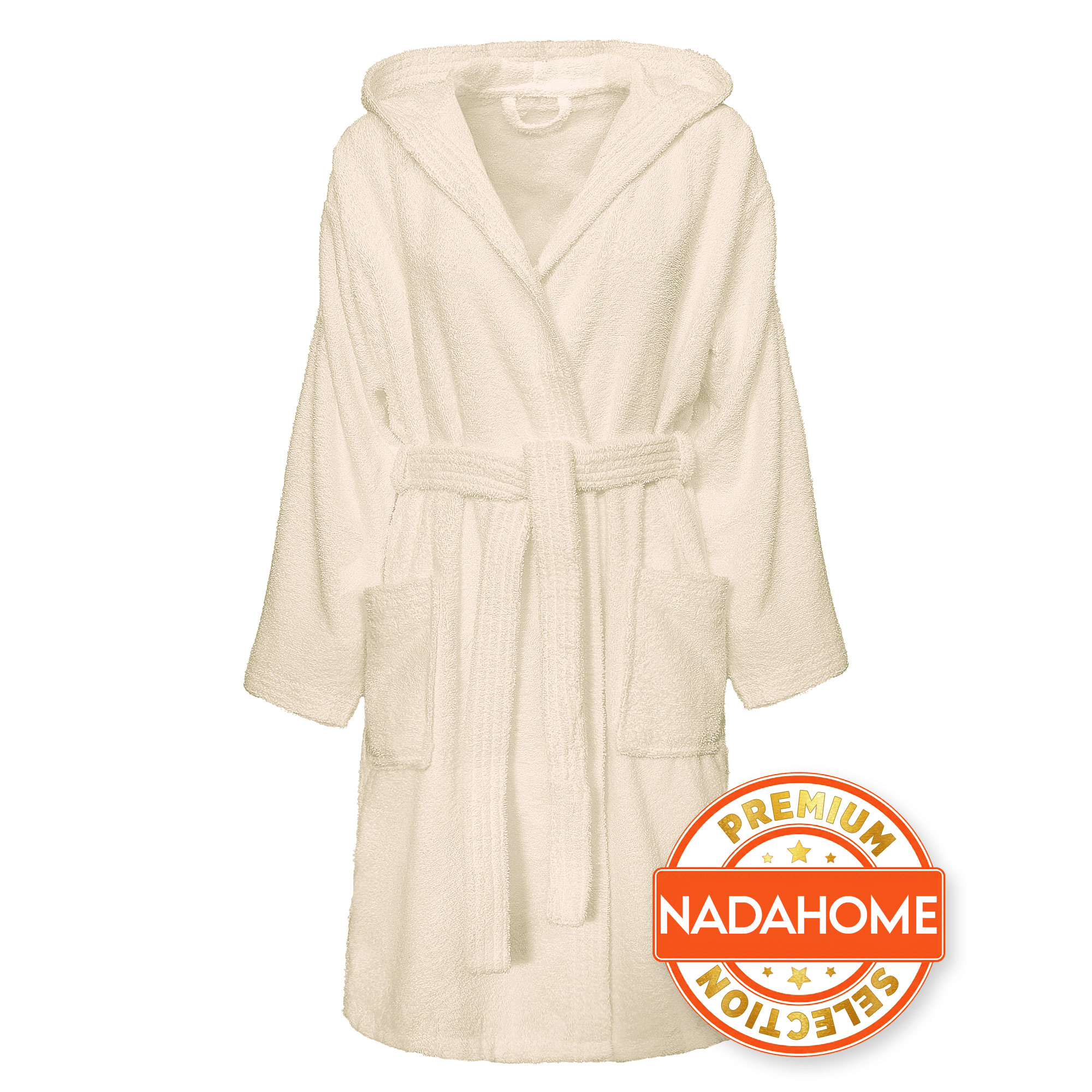 Accappatoio in spugna di cotone con cappuccio unisex uomo donna adulto 7042 - Imagen 3 de 51