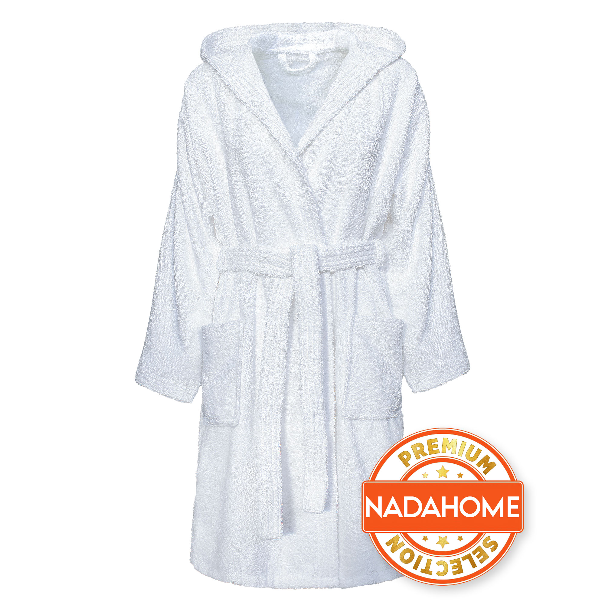 Accappatoio in spugna di cotone con cappuccio unisex uomo donna adulto 7042 - Imagen 8 de 51