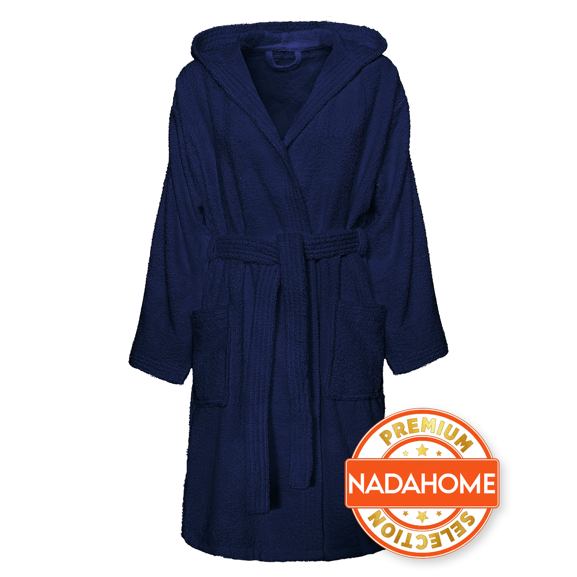 Accappatoio in spugna di cotone con cappuccio unisex uomo donna adulto 7042 - Imagen 13 de 51