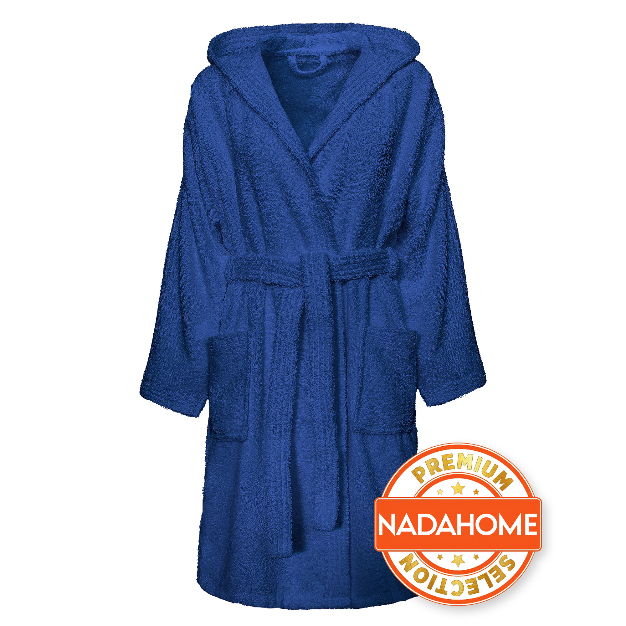 Accappatoio in spugna di cotone con cappuccio unisex uomo donna adulto 7042 - Imagen 18 de 51