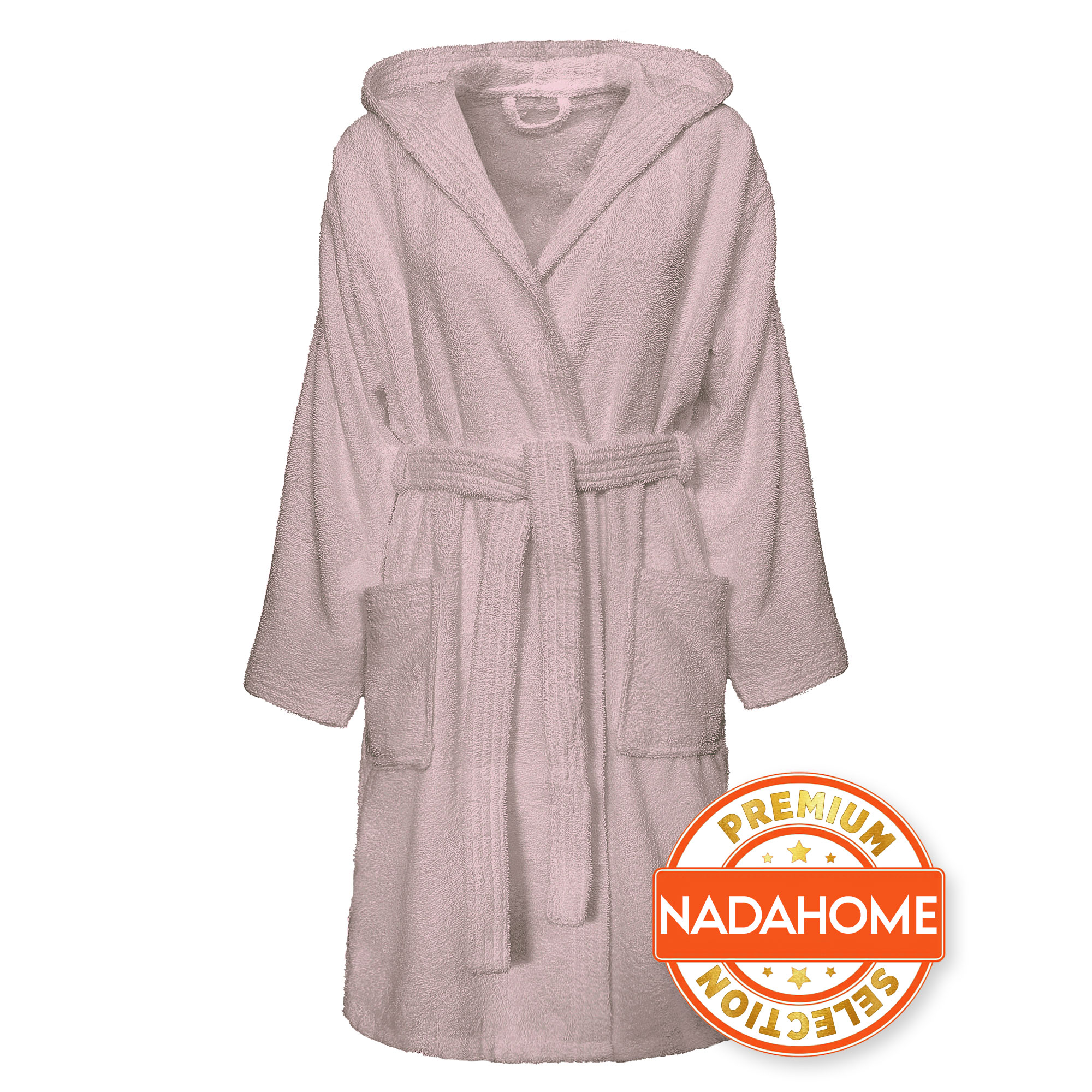 Accappatoio in spugna di cotone con cappuccio unisex uomo donna adulto 7042 - Imagen 23 de 51