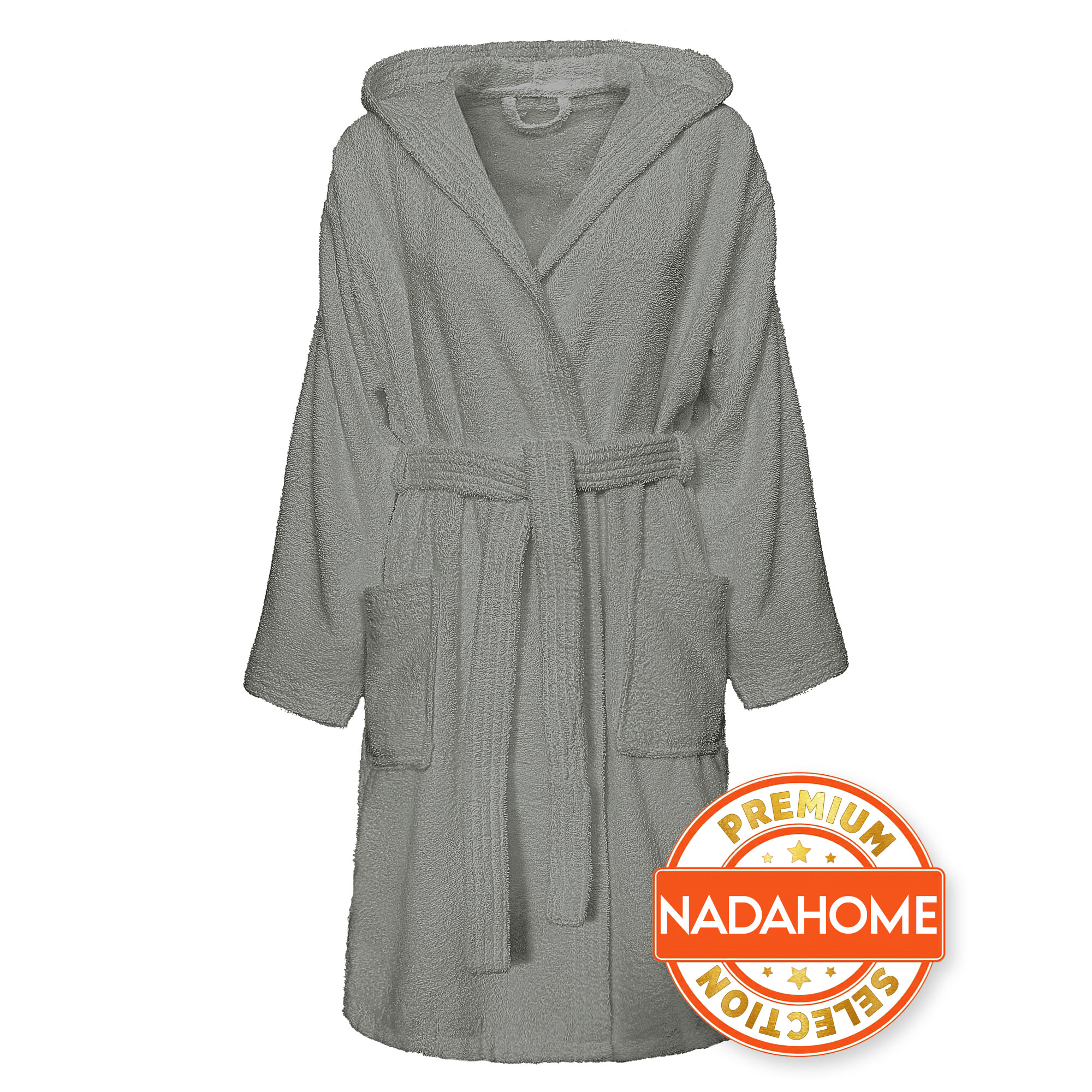 Accappatoio in spugna di cotone con cappuccio unisex uomo donna adulto 7042 - Imagen 38 de 51