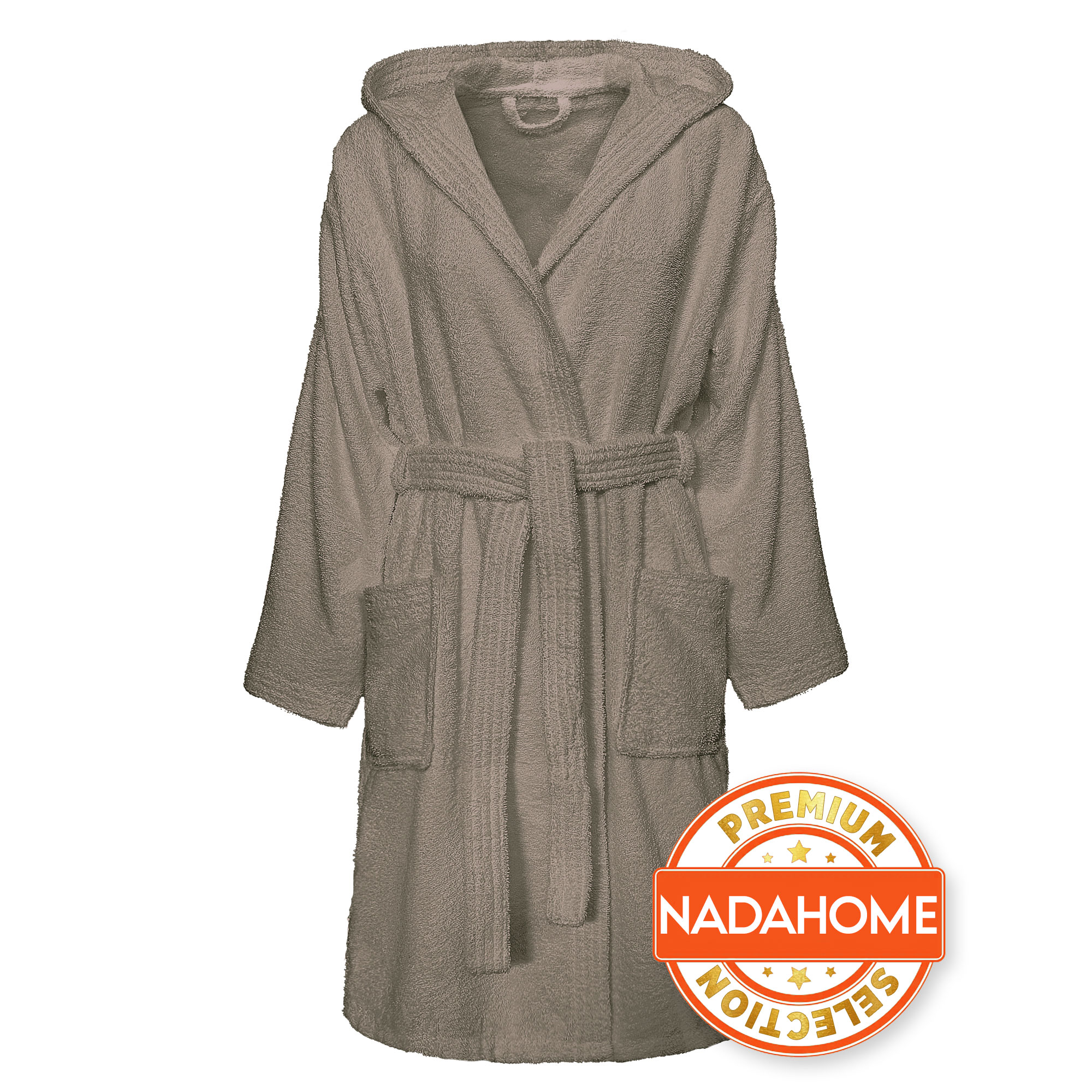 Accappatoio in spugna di cotone con cappuccio unisex uomo donna adulto 7042 - Imagen 48 de 51