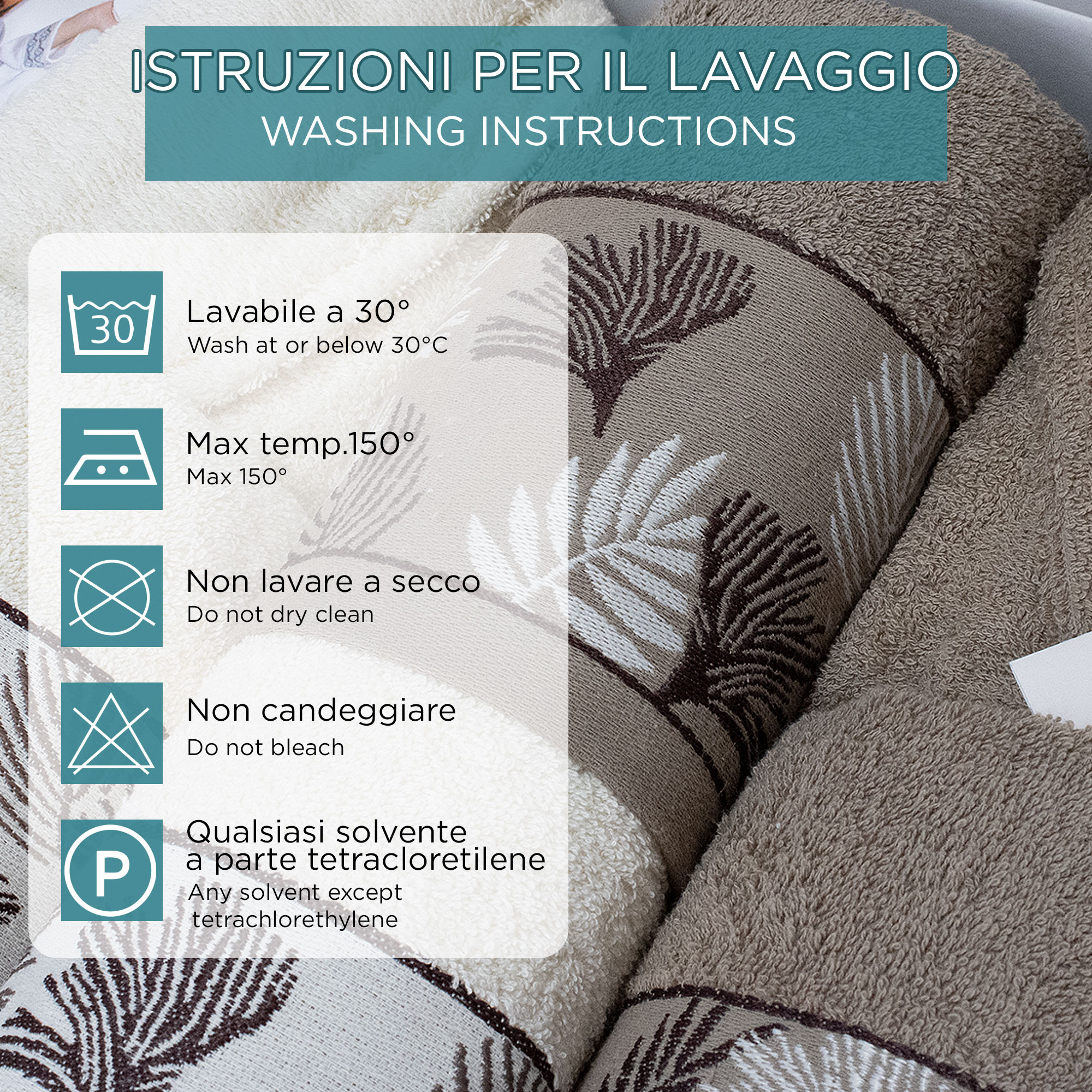 Completo bagno asciugamani accappatoi set uomo donna in spugna di cotone 7049 - Imagen 15 de 16