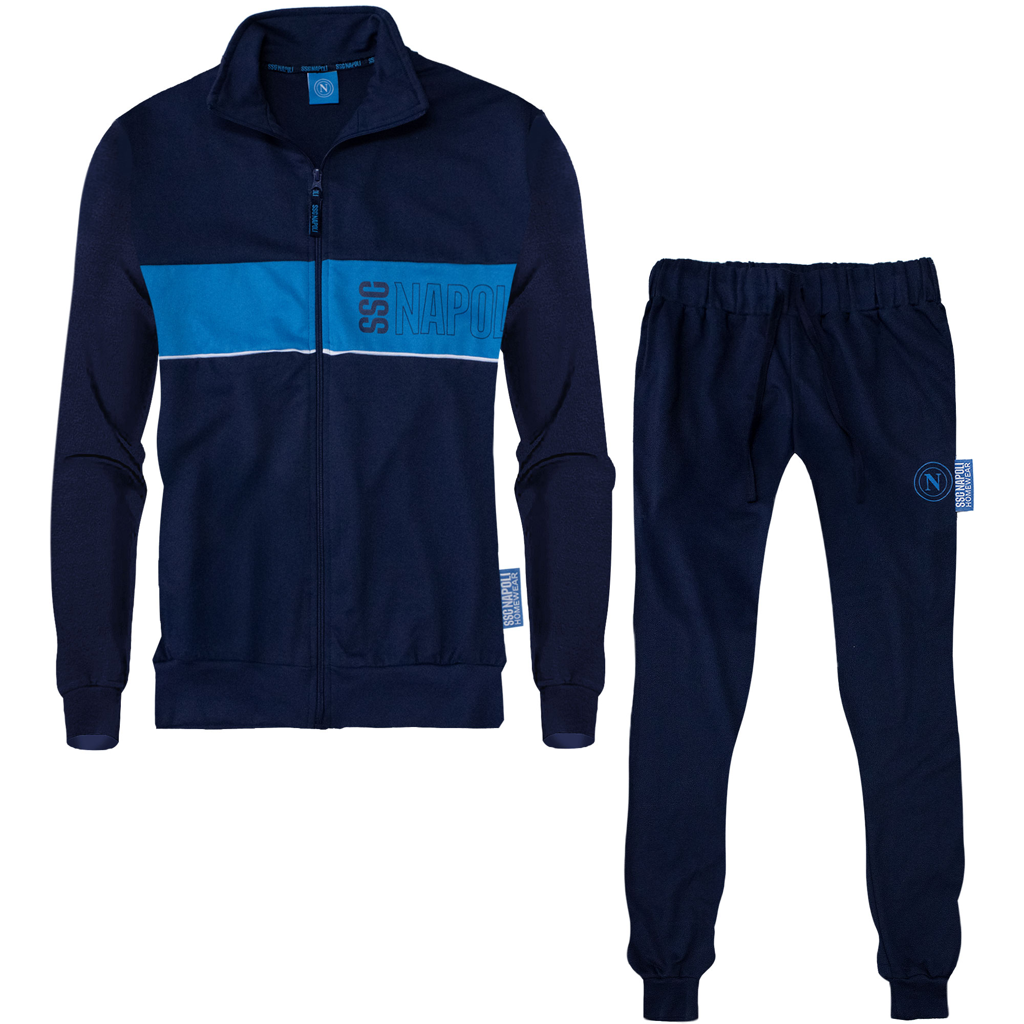 Tuta SSC Napoli in cotone a maniche lunghe bambino ragazzo felpa con zip 7073 - Imagen 7 de 11