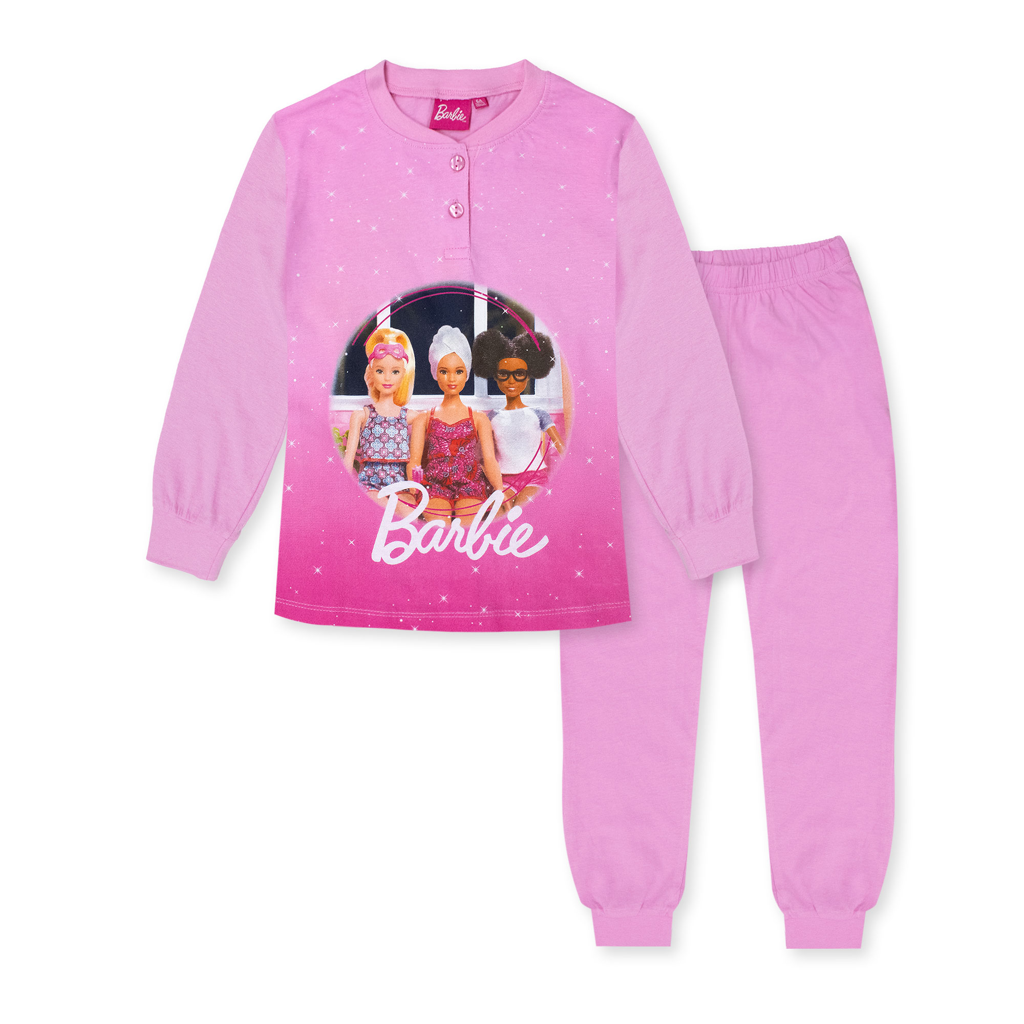Pyjama Pour Fille Barbie En Coton Léger À Manches officiel Longues 7076