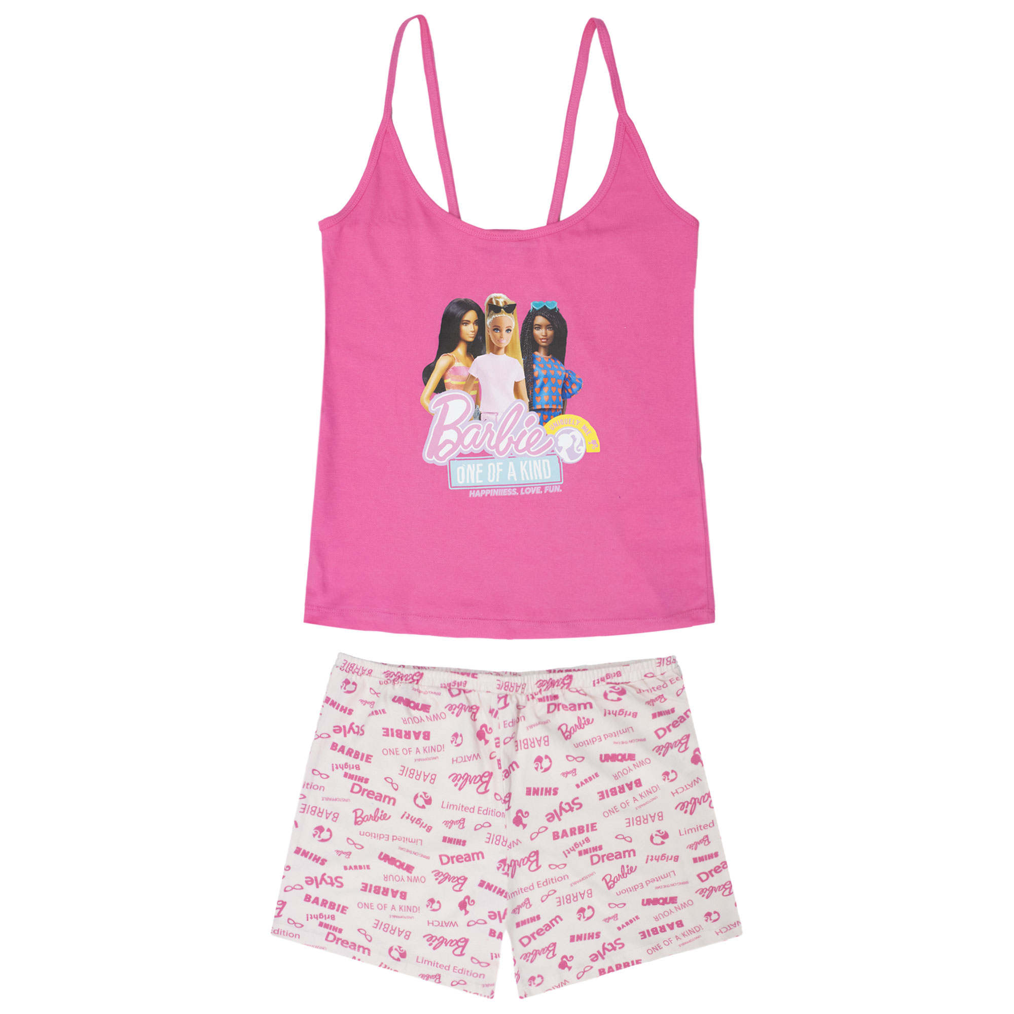 Pigiama Barbie donna ragazza estivo corto in cotone leggero 7080 - Picture 2 of 13