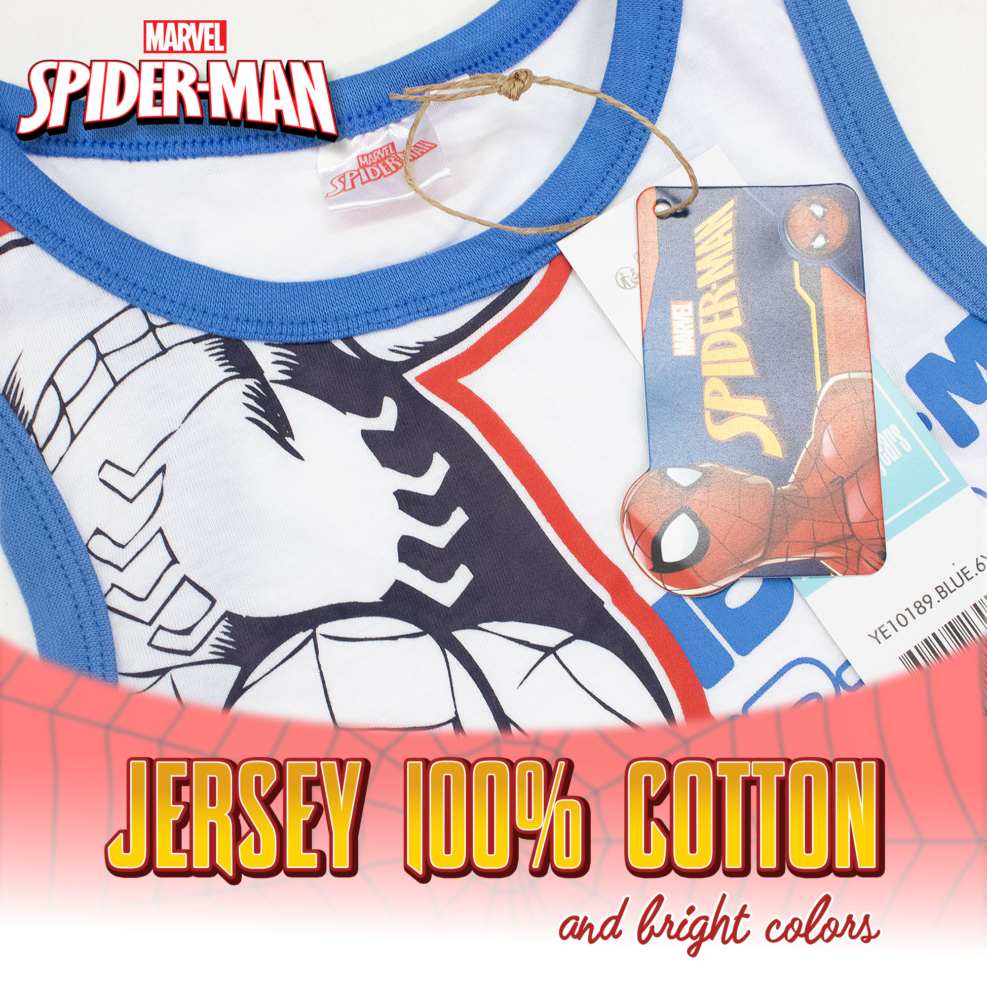 Ensemble soldes Enfant Marvel SPIDERMAN Débardeur Et Short D'Été En Coton 7089