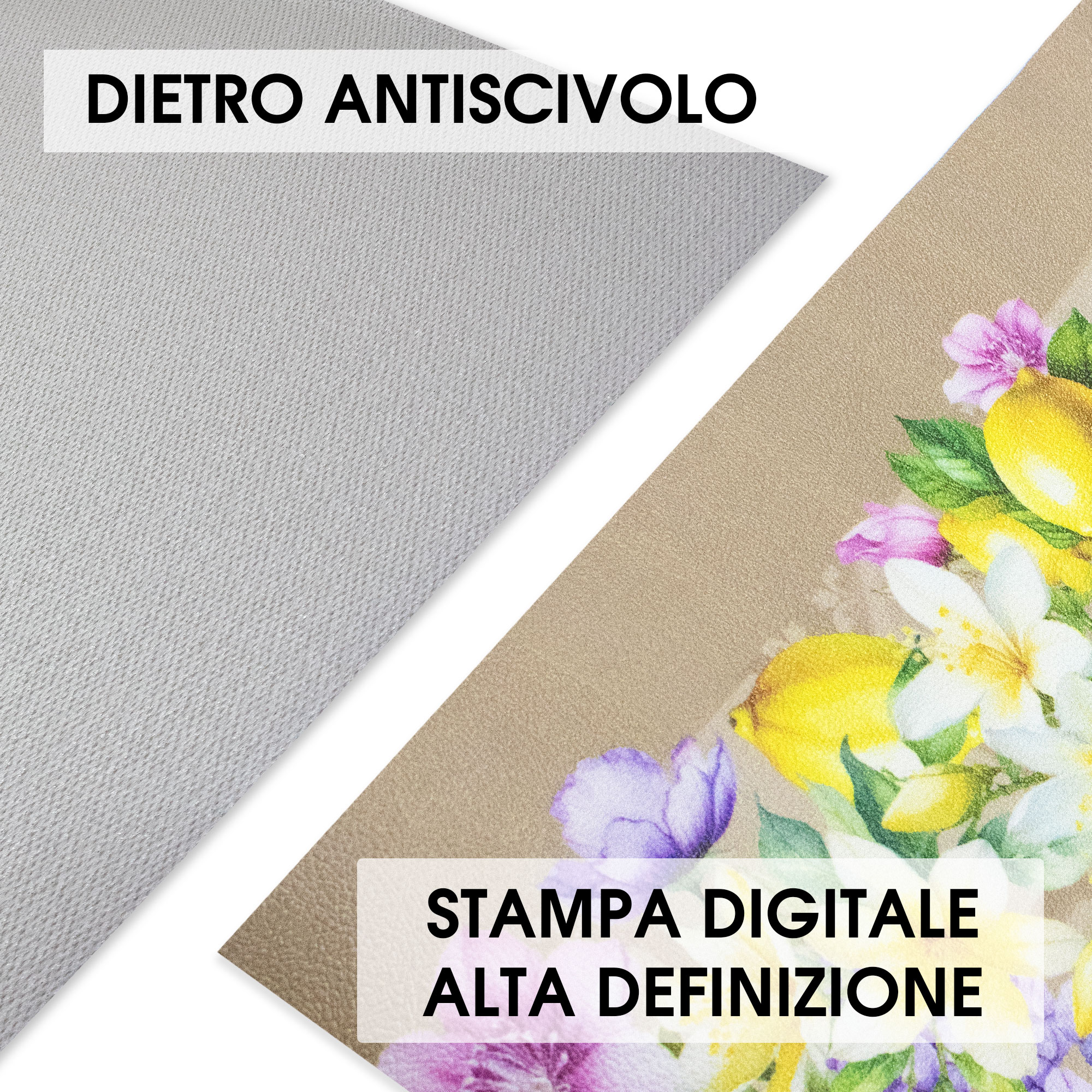 Tappeto cucina passatoia antiscivolo Limoni con maioliche Vietrese gommato 7123 - Foto 6 di 29