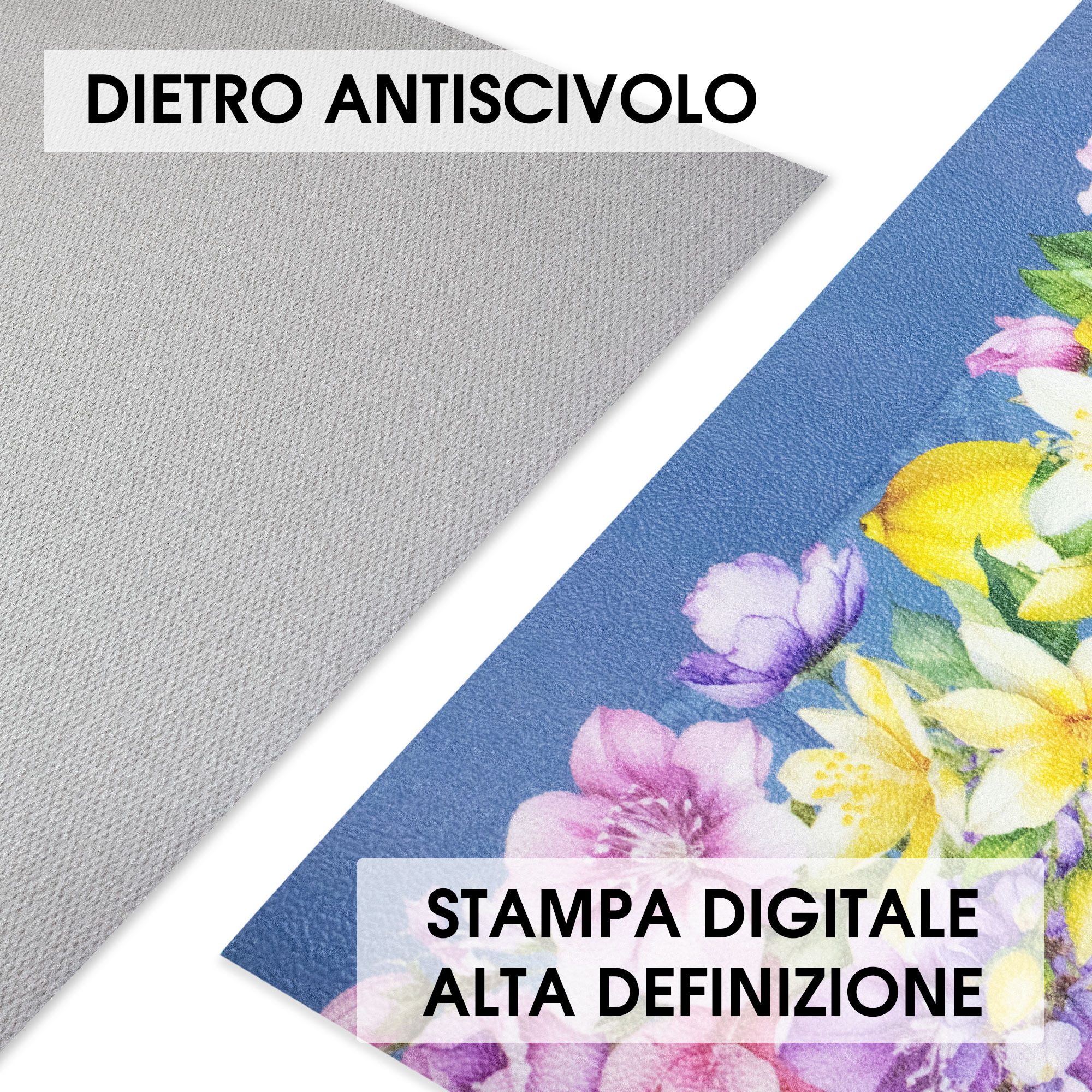 Tappeto cucina passatoia antiscivolo Limoni con maioliche Vietrese gommato 7123 - Foto 13 di 29