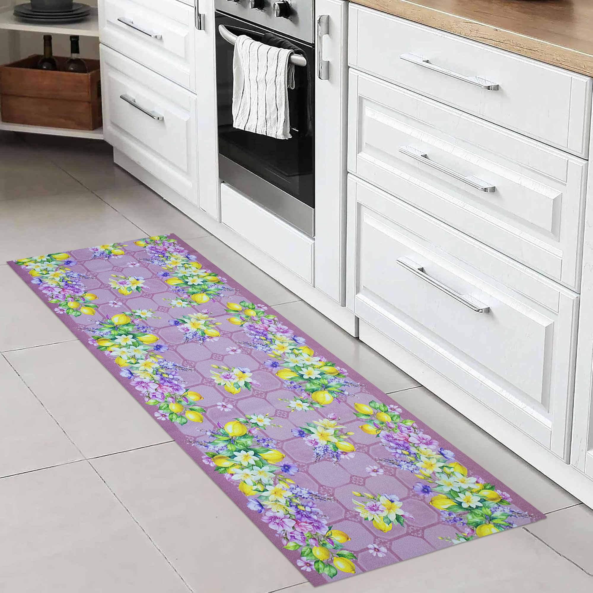 Tappeto cucina passatoia antiscivolo Limoni con maioliche Vietrese gommato 7123 - Foto 17 di 29