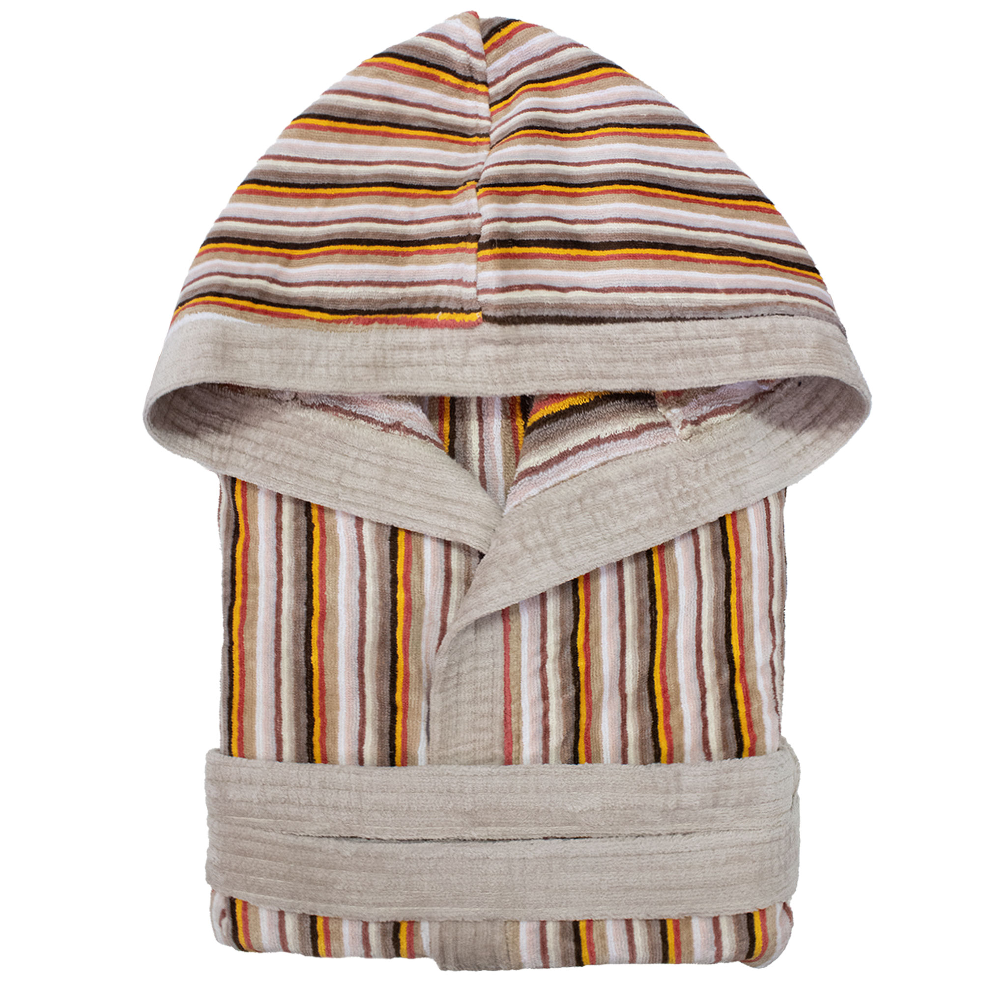 Accappatoio uomo donna in spugna velour cinigliato con cappuccio Jacquard 7126 - Foto 57 di 61