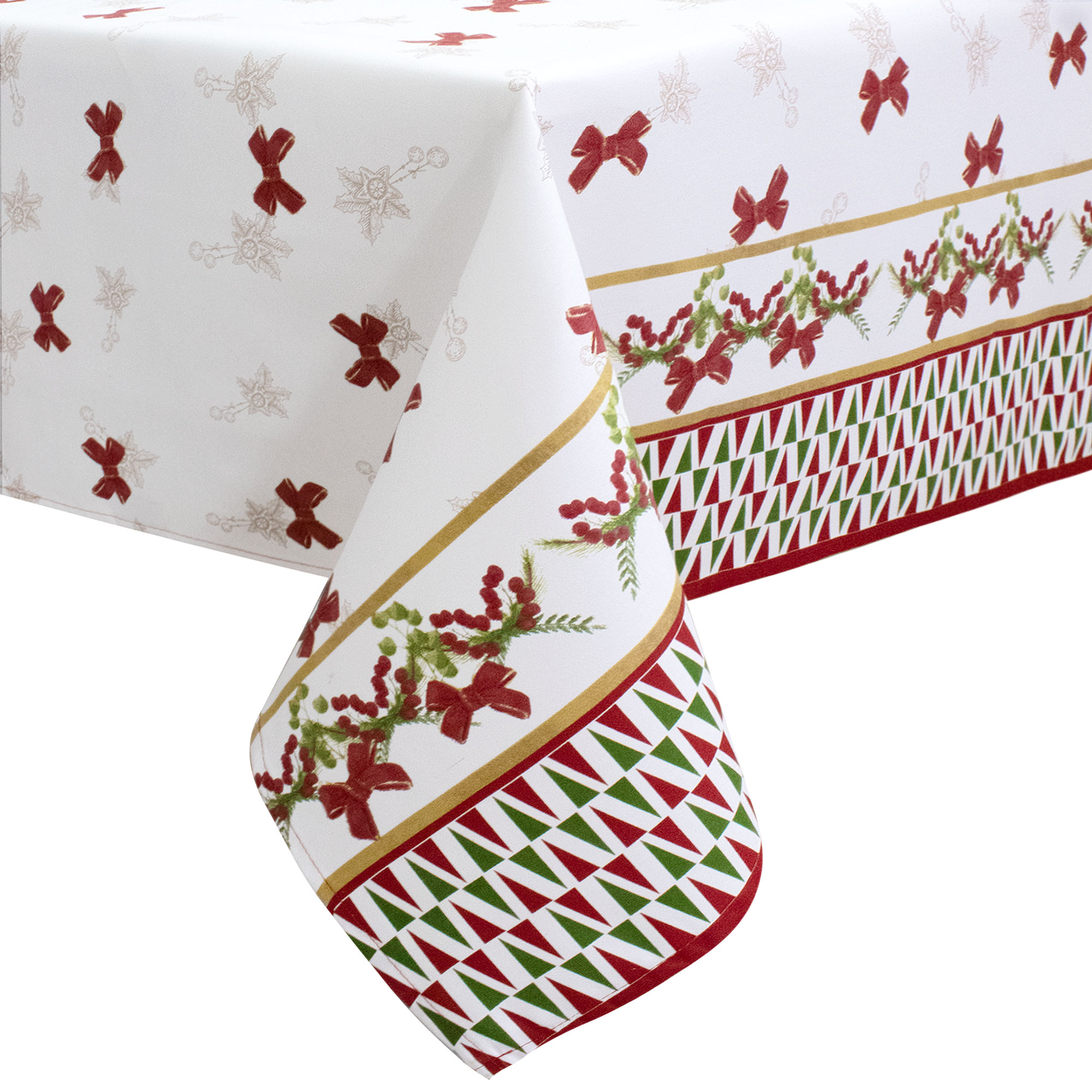 Tovaglia Natalizia in Rasatello Made in Italy Decoro Natale varie misure 7132 - Foto 3 di 25