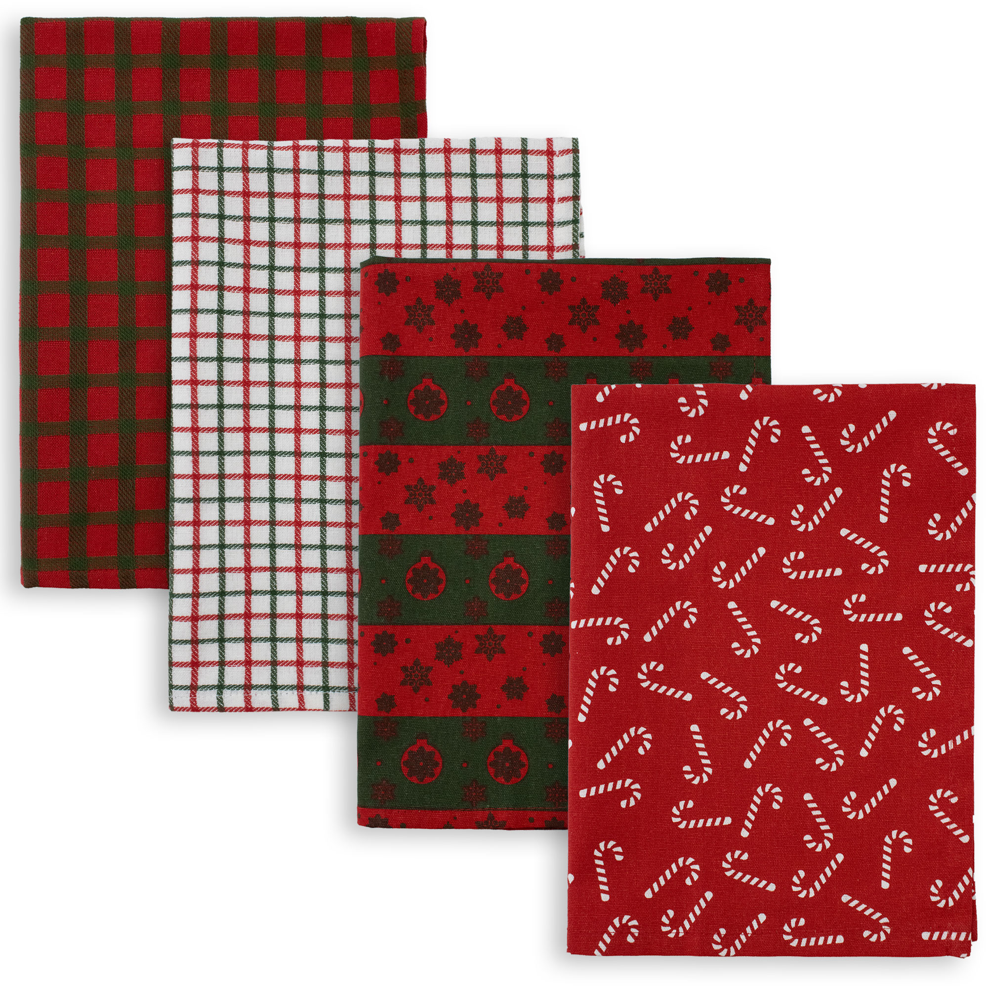 Ensemble De Torchons De Noël En Coton 4 Pièces Décor Noël Idée Cadeau 7134 - Imagen 2 de 22