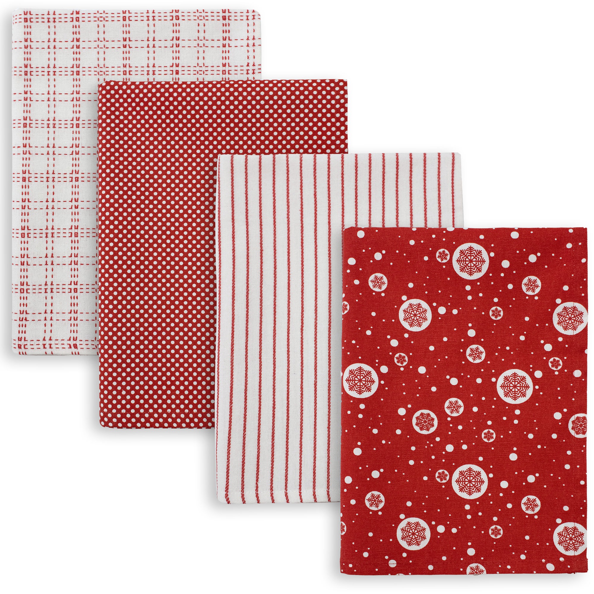 Ensemble De Torchons De Noël En Coton 4 Pièces Décor Noël Idée Cadeau 7134 - Imagen 9 de 22