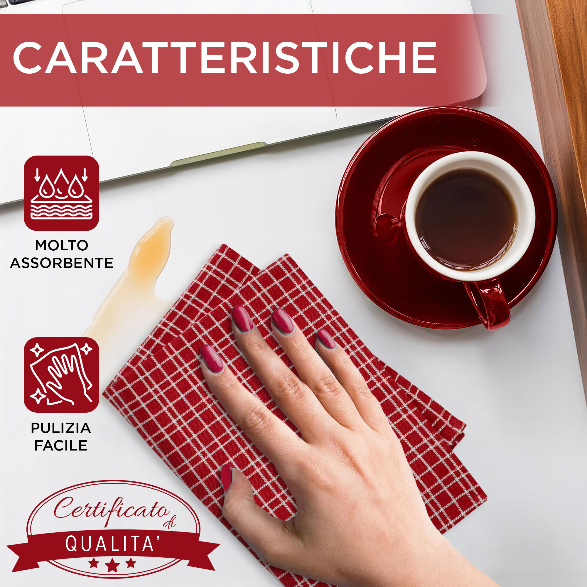 Ensemble De Torchons De Noël En Coton 4 Pièces Décor Noël Idée Cadeau 7134 - Imagen 21 de 22