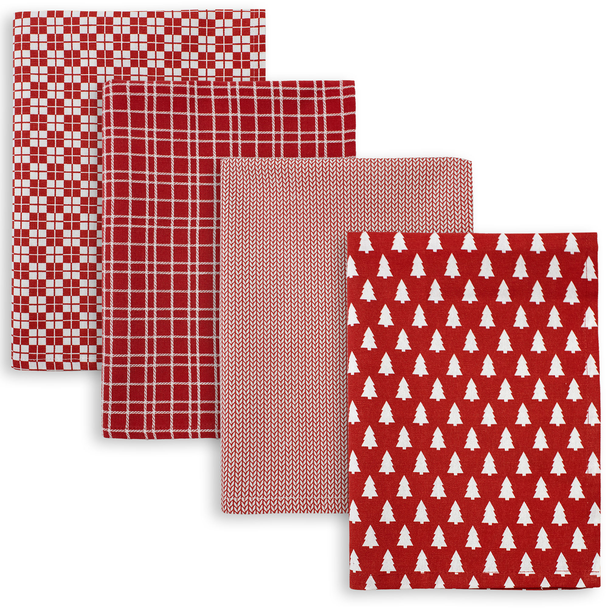 Ensemble De Torchons De Noël En Coton 4 Pièces Décor Noël Idée Cadeau 7134 - Imagen 16 de 22